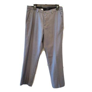 Calvin Klein Mens Size 32x30 Mid Rise Straight Leg Gray Slack Dress Pants